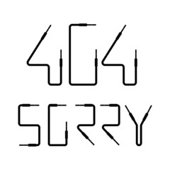Error page from vector wires with connectors