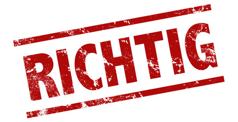 Stempel Grunge rot Richtig
