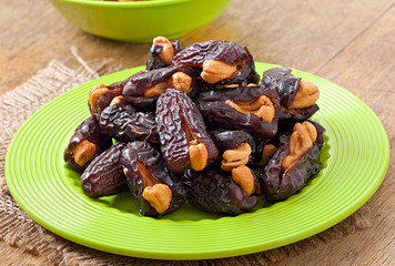 Oriental sweets - sun dried dates stuffed with cashew