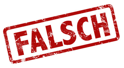 Stempel Grunge rot Falsch