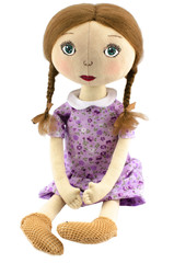 handmade doll isolated on white