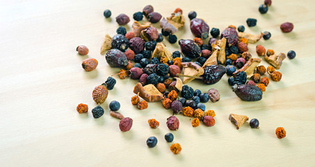 tea from the dried berries