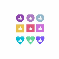 thumb up like finger icon facebook