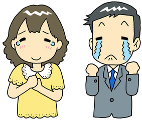 感動　女性　男性