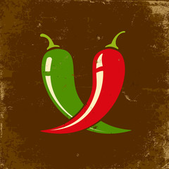 two chili peppers