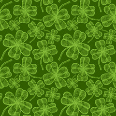seamless clovers pattern