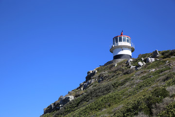 Fototapeta na wymiar Historischer Leuchtturm am Cape Point. Südafrika