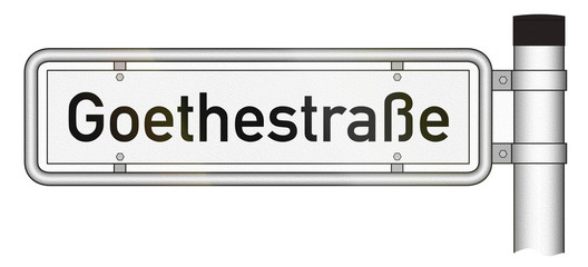 German street sign for Goethestrasse
