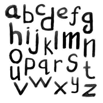 Vector alphabet. Hand drawn letters. Letters of the alphabet
