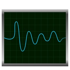 Normal ECG (electronic cardiogram) blue