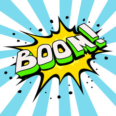 Boom! - Comic Speech Bubble, Cartoon