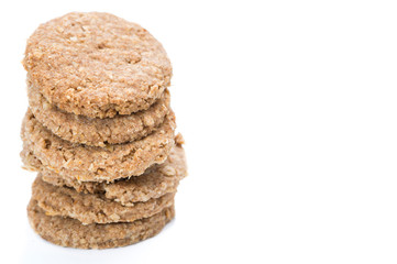 Oat Cookies isolated on white
