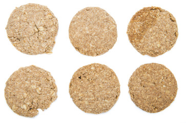 Oat Cookies isolated on white