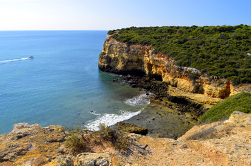 Fototapeta na wymiar The Cliffs at Senhora Da Rocha in Portugal