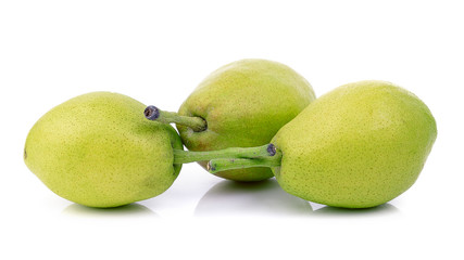 Chinese fragrant pear on white background