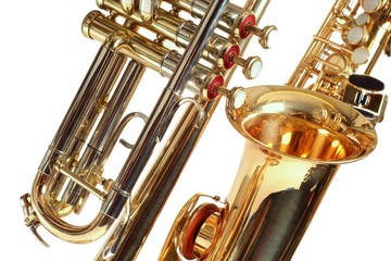 Trompete und Saxofon