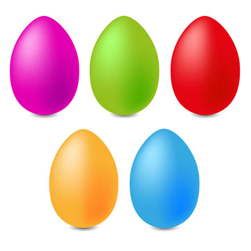 happy easter color eggs