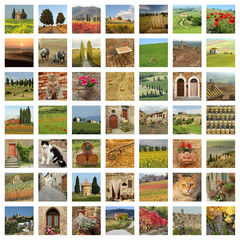 tuscan lifestyle collage