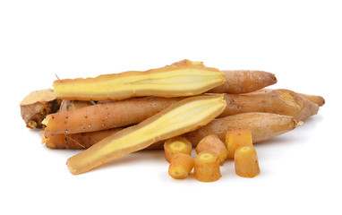 Fingerroot, Kaempfer, Boesenbergia on white background