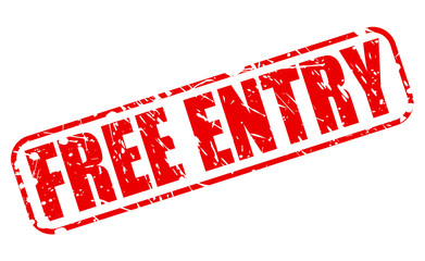 Free entry red stamp text