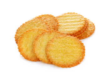 Cracker on white background