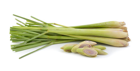 lemon grass on white background