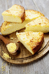 Casserole with millet and curd