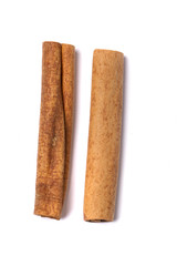 Two aromatic cinnamon sticks.