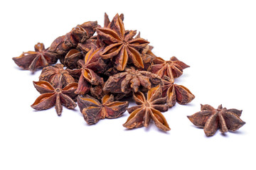 Pile of aromatic star anise.