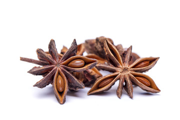 Pile of aromatic star anise.