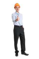 Full length portrait of young engineer