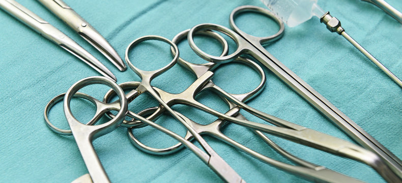 Surgical Instruments Close Up View