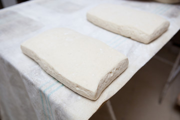 Ciabatta bread dough