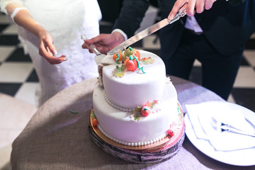 two-layer cake for a wedding