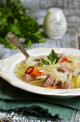 Shchi - traditional russian cabbage soup.