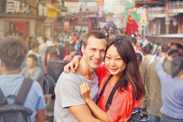 mixed race couple in beijing