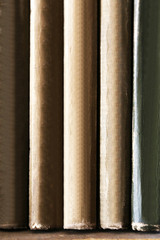 Old hardcover books, closeup