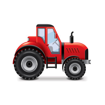 Tractor isolated on white vector