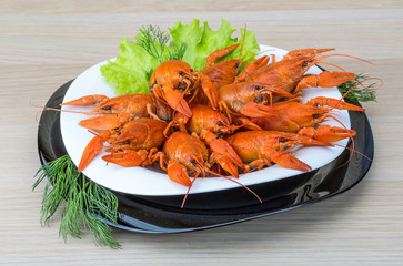 Boiled crayfish