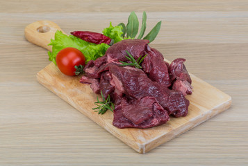 Raw venison