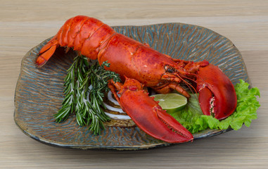 Boiled lobster