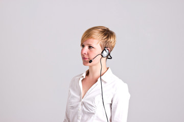 Controlwoman with Headset