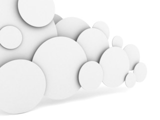 White Abstract Simple Circles Futuristic Design Background