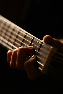 Acoustic guitar detail
