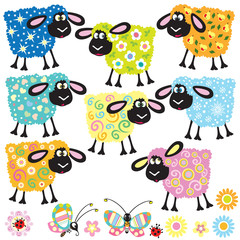 Obraz premium set with decorative sheep