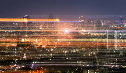 Fototapeta premium lighting effect city