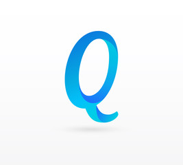 Letter Q on white background