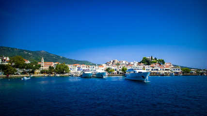 Naklejka na ściany i meble Skiathos town in Skiathos Island, Greece