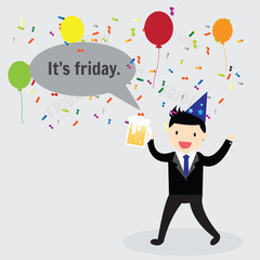 Businessman party Concept