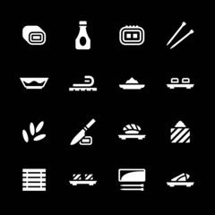 Fototapeta premium Set icons of sushi
